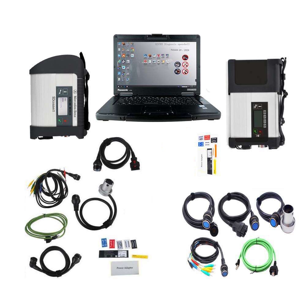 V2024.10 MB SD Connect C4 C5 Doip MB Star Diagnosis Plus Panasonic CF54 Laptop With Engineering Software