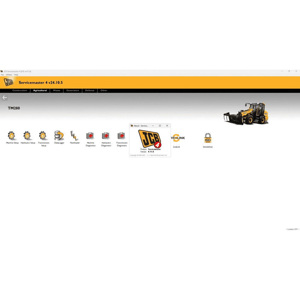 Newest JCB ServiceMaster 4 V24.10 Diagnostic Software 2024.10